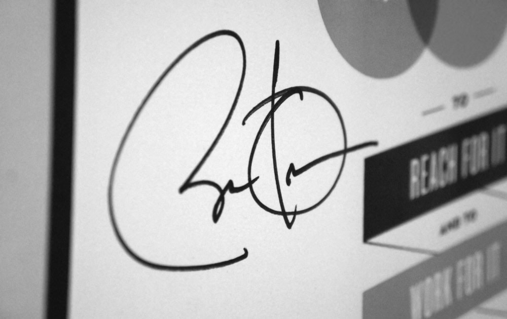 Barack Obama's signature on my poster
