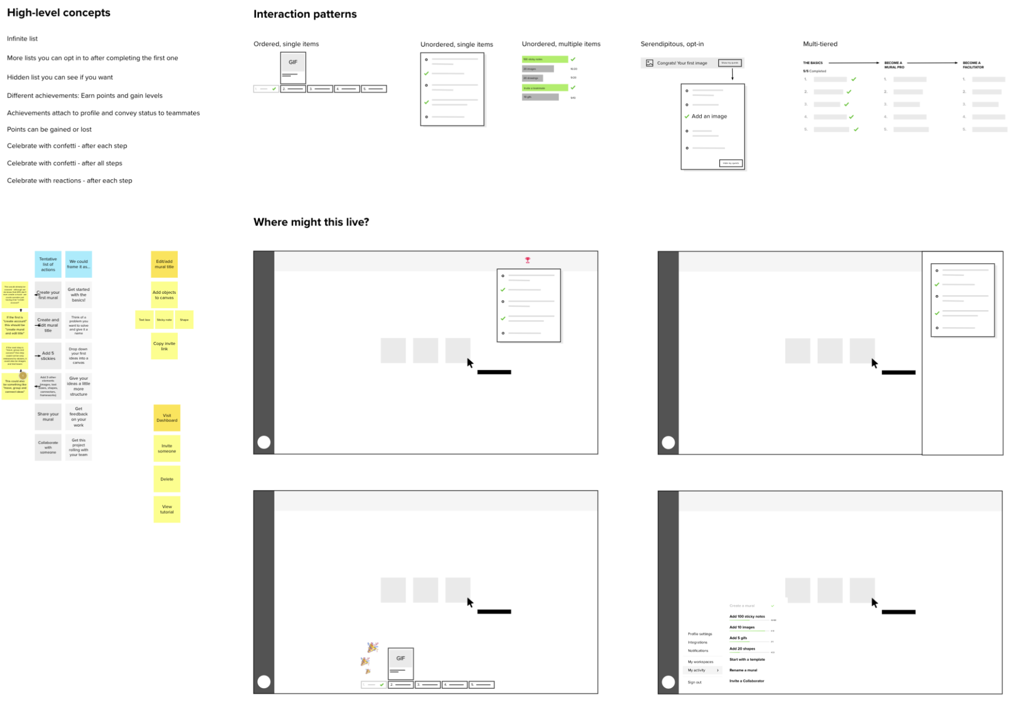 Organizing the brainstorm output into themes